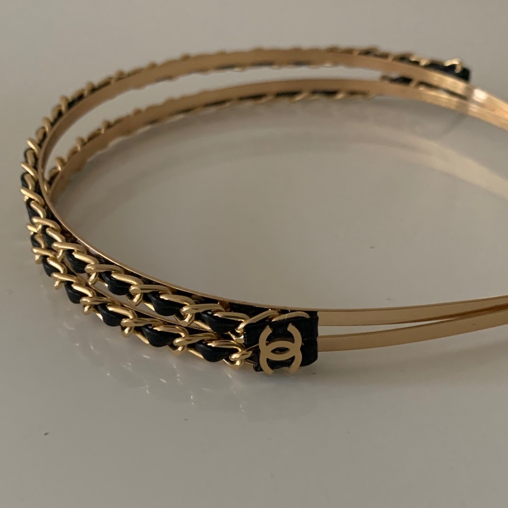 CHANEL Gold and Black Hair Accessory